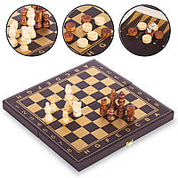 Набір настільних ігор 3 в 1 Zelart L3008 шахи, шашки, нарди