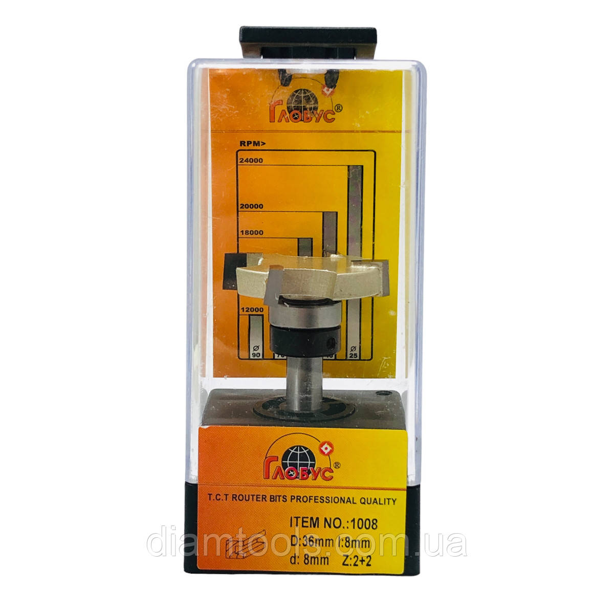 Фреза Глобус кромкова фальцева 1008 D33 d8 L53 h8 z4