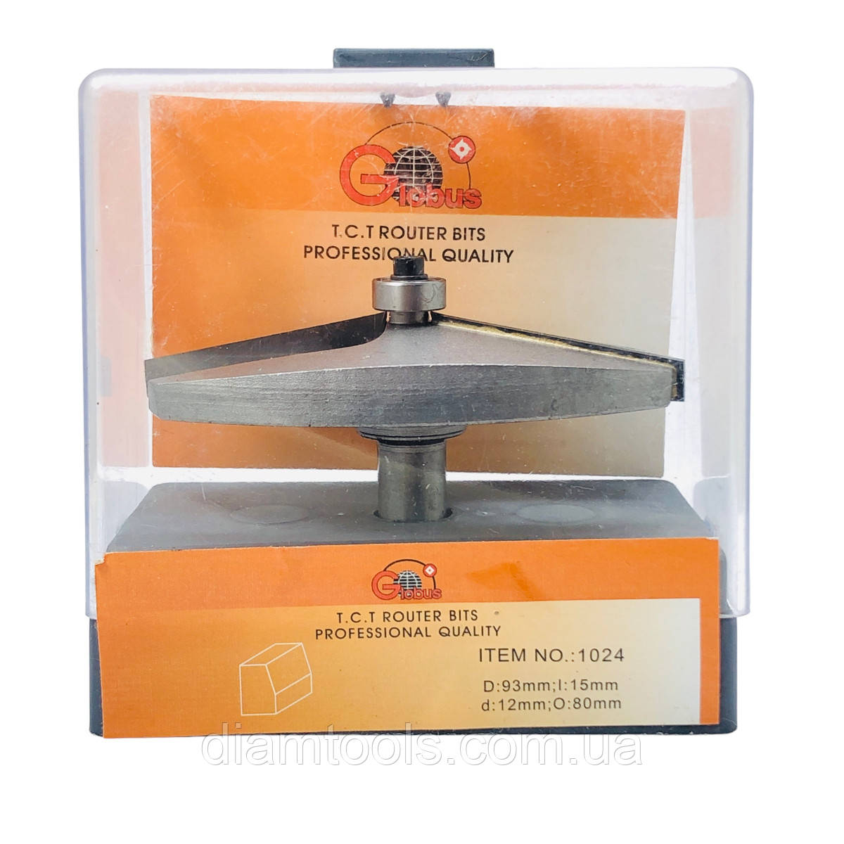 Фреза кромкова конусна Глобус 1024 D93 d12 L50 h15 O80 z2