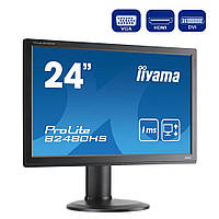 Монитор Iiyama ProLite B2480HS / 24" (1920x1080) TN / VGA, DVI, HDMI, Audio / VESA 100x100