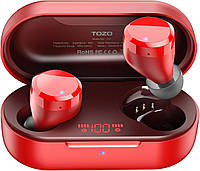 Беспроводные наушники TOZO T12 RED Bluetooth