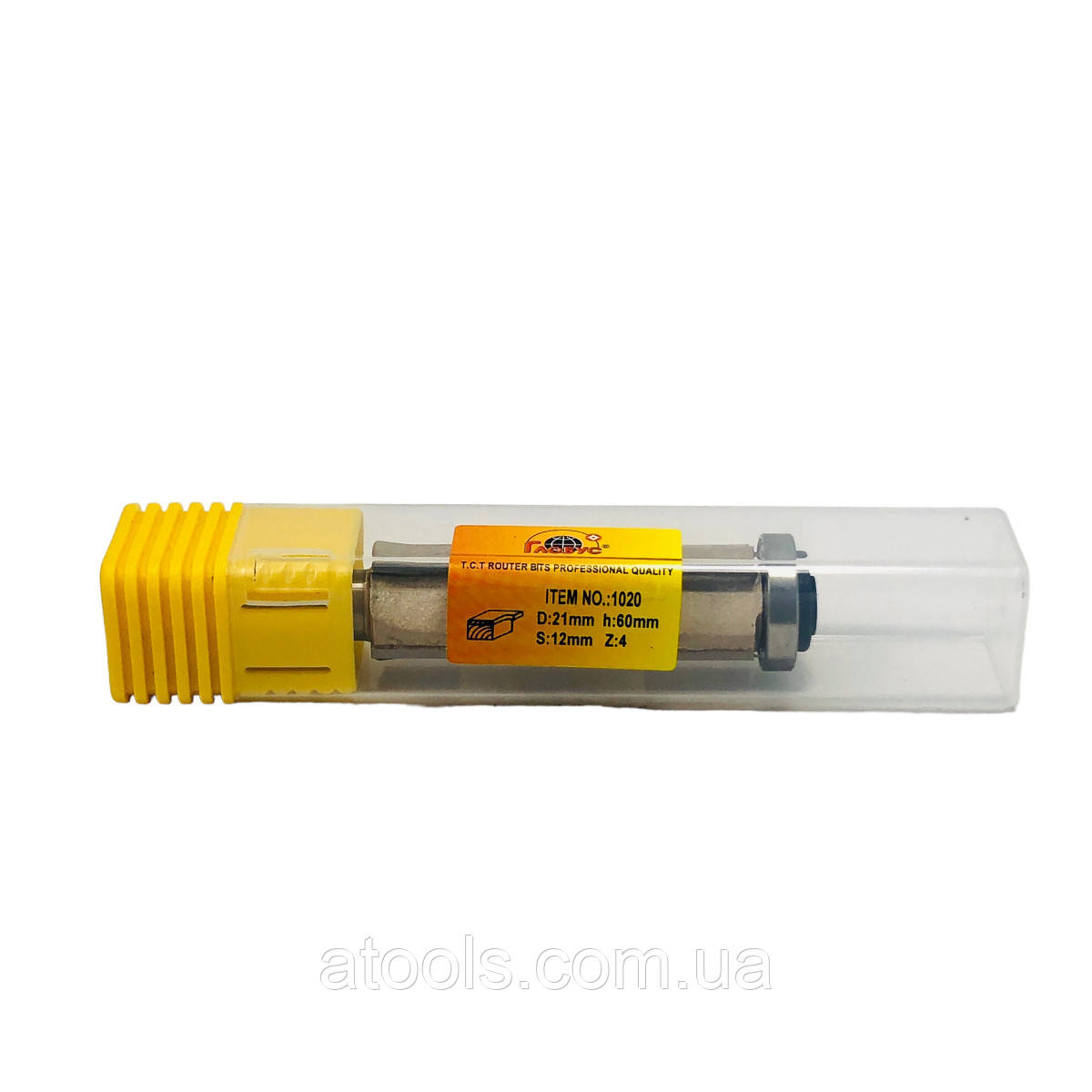 Фреза кромкова пряма Глобус 1020 D21 d8 L95 h60 z4, фото 1