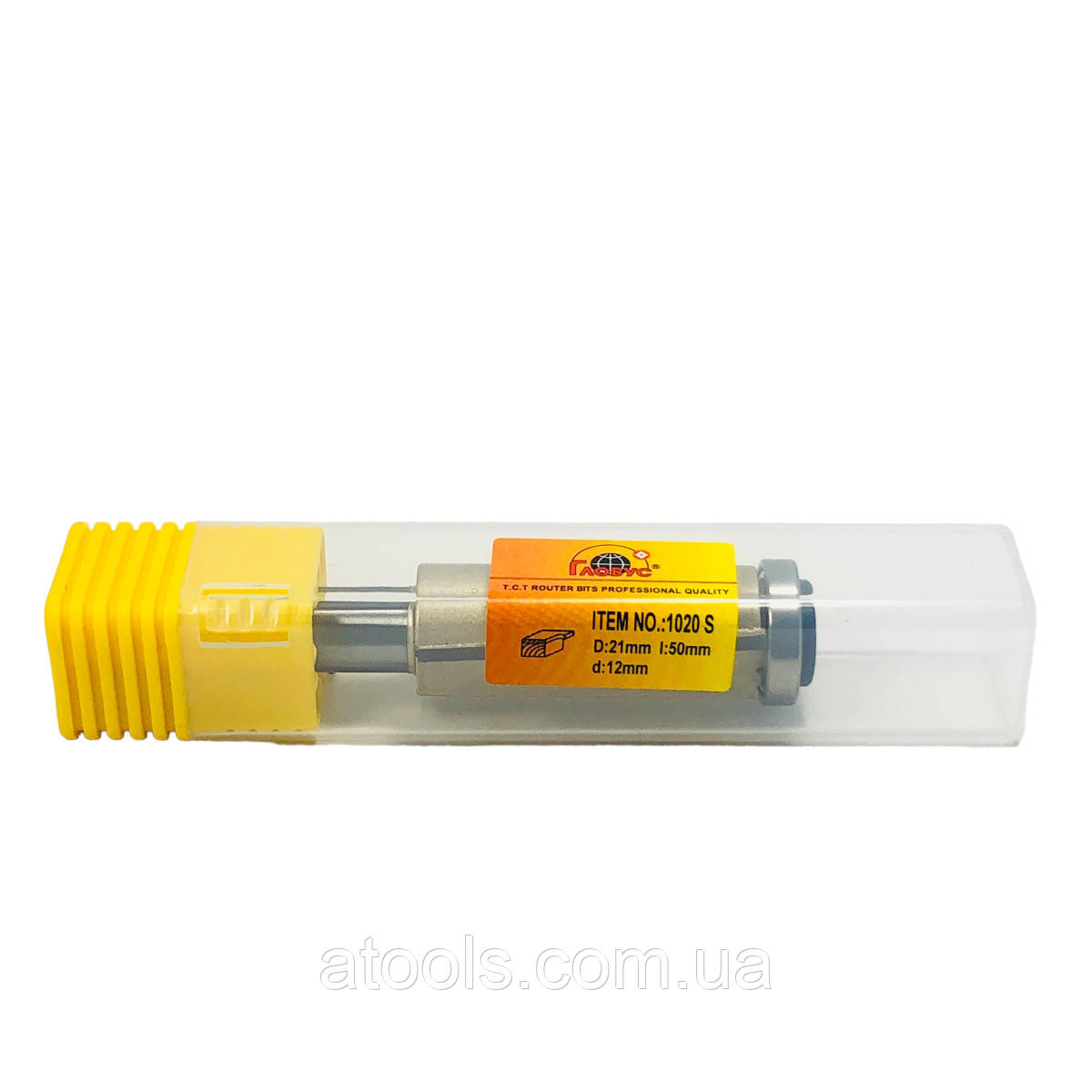 Фреза кромкова пряма Глобус 1020S D21 d12 L100 h50 z2