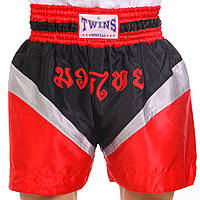 Шорти для тайського боксу та кікбоксингу TWN ZB-6142 розмір L колір зелений XL, Червоний