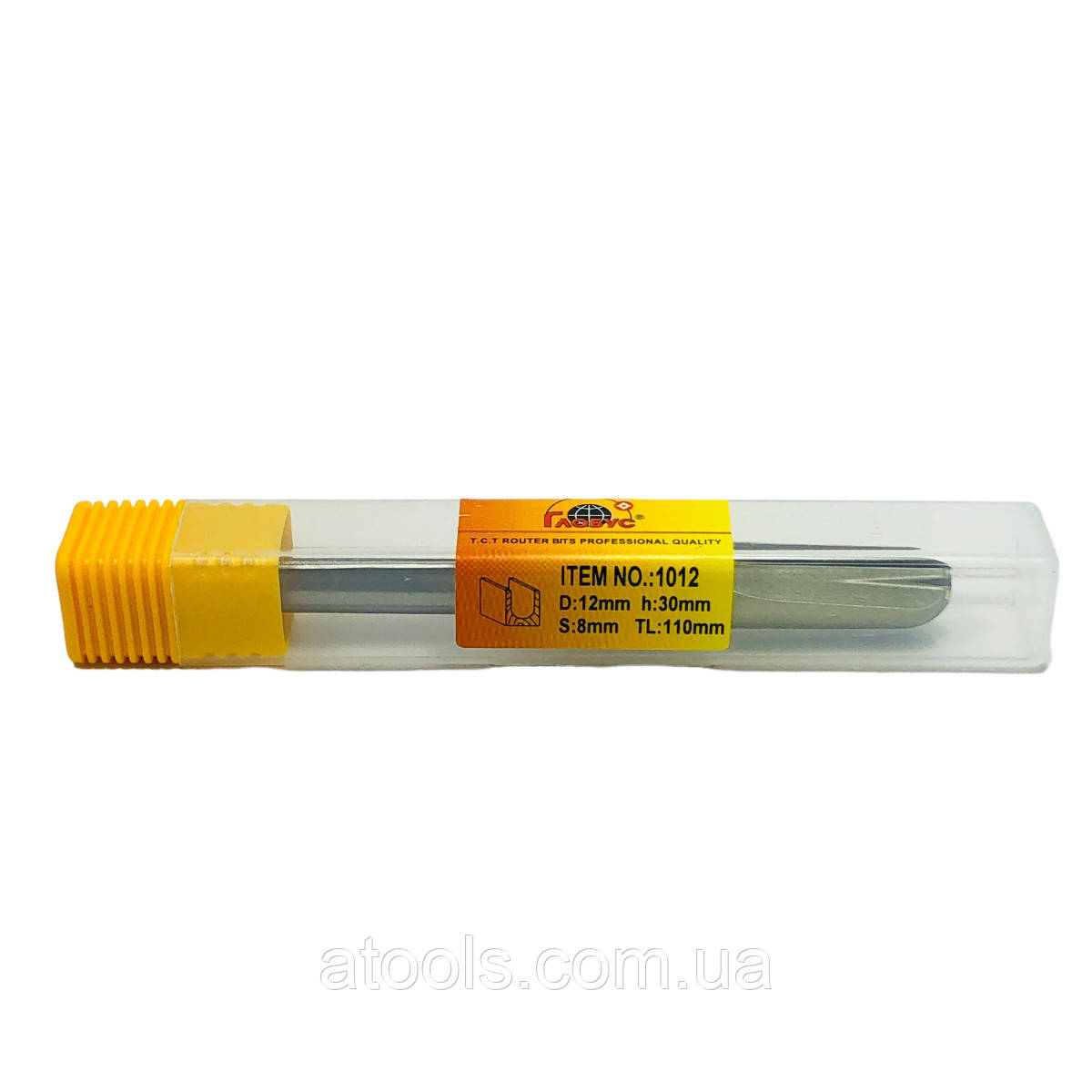 Фреза пазова галтельна Глобус D12 d8 L110 h30
