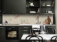 Наклейка виниловая кухонный фартук Zatarga Цветочный винтаж 600х3000 мм OD, код: 5566931