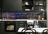 Наклейка виниловая кухонный фартук Zatarga Ночные города 600х3000 мм TM, код: 5570290