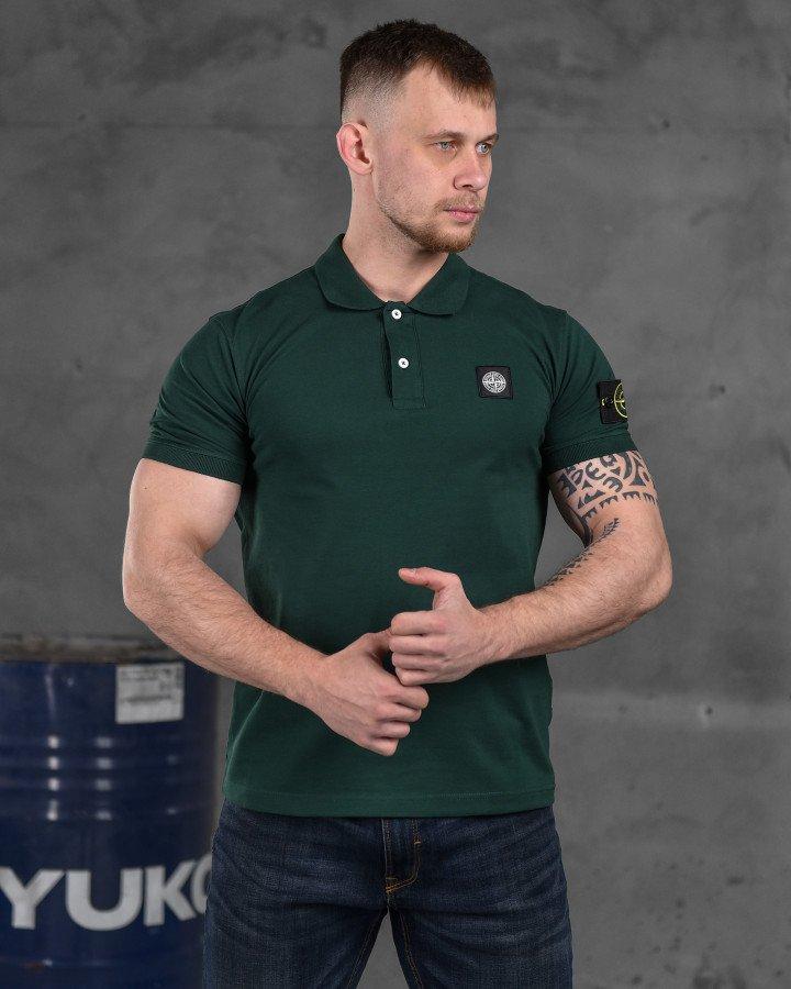 Футболка Поло Stone Island green mini logo ВТ6843 ТМ