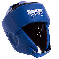 Шлем боксерский открытый с усиленной защитой макушки кожвинил BOXER 2030 размер M цвет синий