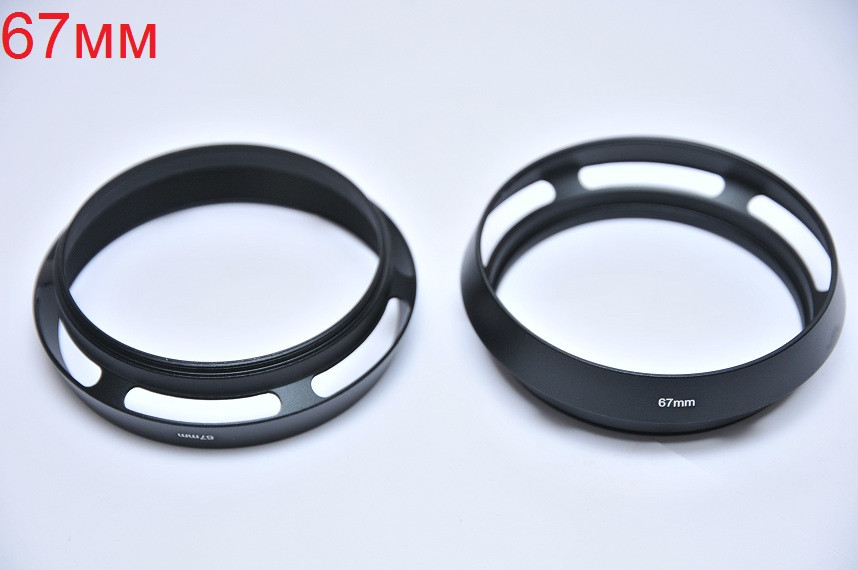 67-мм Бленда Вигнута з вентиляцією Метал для об'єктива фото, фото 1