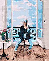 Картина по номерам Brushme 48x60см "Суперная девушка с жемчужной серьгой © Viktoriya Kovalenko" BS52762L