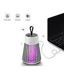 Пастка-лампа від комах Mosquito killing Lamp YG-002 акумуляторна LED підсвічування USB-зарядка (65214-E) Сіра, фото 3