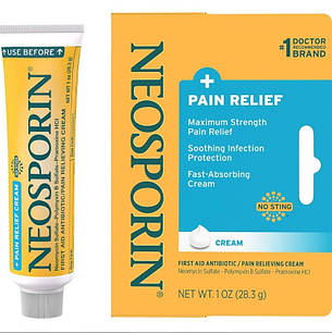 Крем NEOSPORIN + Pain Relief Dual Action Cream неоспорин 28.3 г США, фото 2