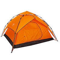 Палатка-автомат кемпинговая с автоматическим каркасом четырехместная Zelart SY-A06-2 цвет оранжевый