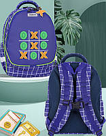 Рюкзак шкільний ортопедичний для хлопчика 1 2 3 клас, дитячий портфель в школу, синій