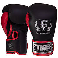 Перчатки боксерские кожаные TOP KING Reborn TKBGRB размер 8 унции цвет черный-красный