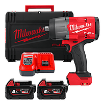 Гайкокрут акумуляторний 1/2" MILWAUKEE, M18 FHIW2F12-502X, 2034Нм, (+2 акумулятори, зарядний пристрі