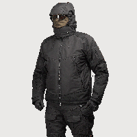 Тактична зимова куртка UATAC Black Membrane Climashield Apex L