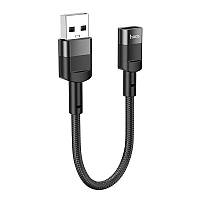 Кабель HOCO USB male To Type-C female adapter cable U107 |0.1m, 2A| black