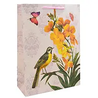 Пакет подарочный бумажный Stenson ST01607-M Waxwing 26x32x10см