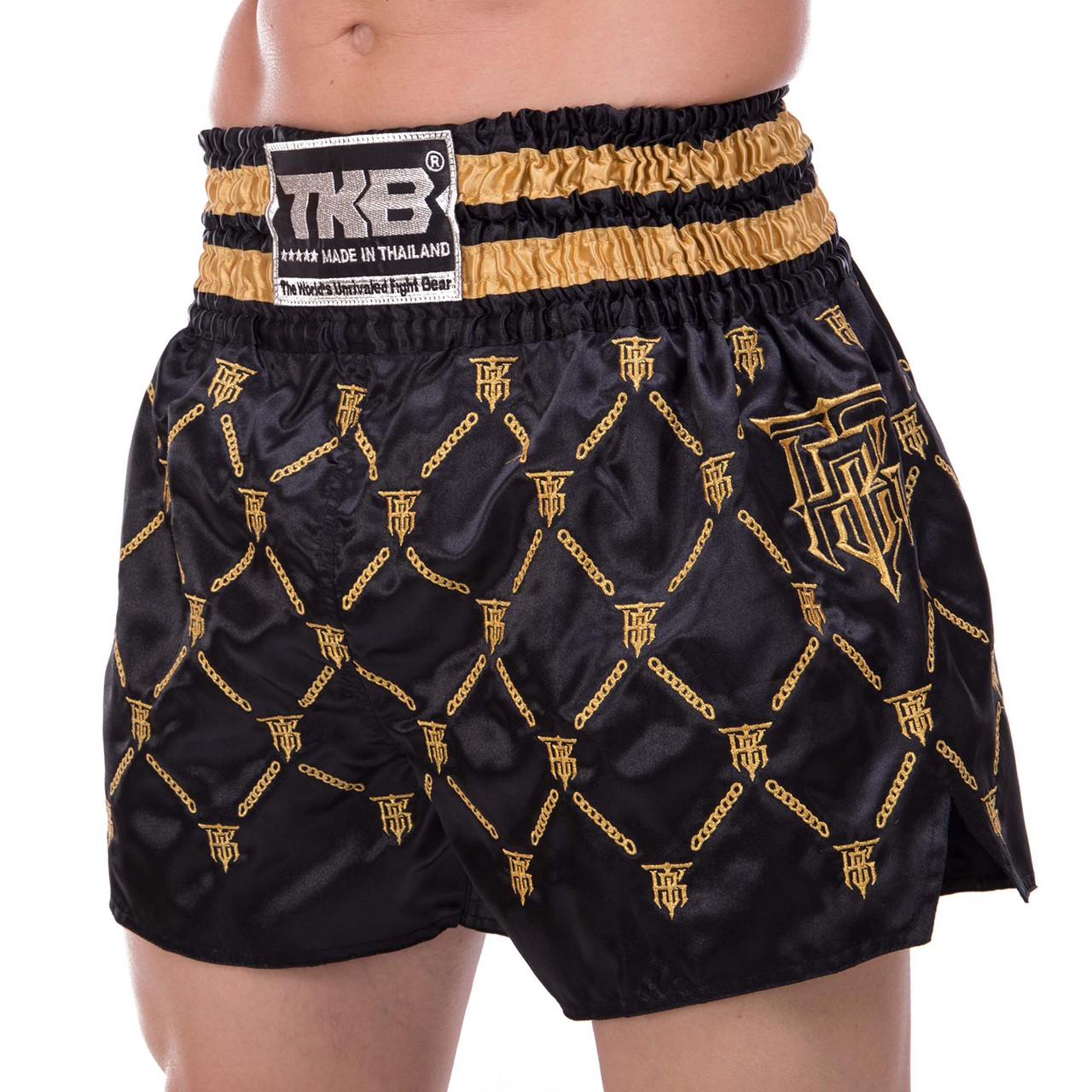Шорти для тайського боксу та кікбоксингу TOP KING TKTBS-211 розмір M колір чорний-золотий