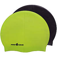 Шапочка для плавания двухсторонняя MadWave Reverse CHAMPION M055001 цвет салатовый-черный