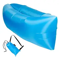 Ламзак надувной бескамерный 200x60 907-41 Воздушный лежак-матрас для отдыха Голубой
