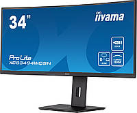 Монітор ігровий 34" VA IIYAMA XCB3494WQSN-B5 3440х1440 безрамковий/вигнутий екран Чорний