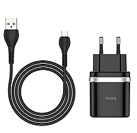 Адаптер сетевой HOCO Micro USB cable Smart FCP/AFC C12Q 1USB 3A 18W QC3 black