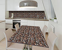 Наклейка 3Д виниловая на стол Zatarga «Шоколадная мозаика» 650х1200 мм для домов, квартир, ст OM, код: 6440886