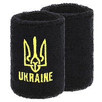 Напульсник спортивный махровый UKRAINE BC-9282 цвет черный