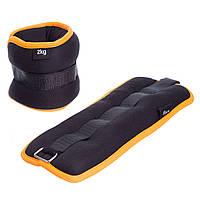 Утяжелители-манжеты для рук и ног Zelart FI-1303-4 цвет черный-оранжевый