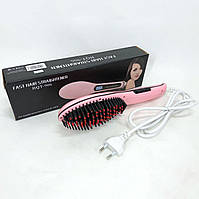 Расческа выпрямитель Fast Hair Straightener. OS-538 Цвет: розовый
