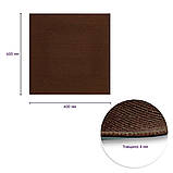 Самоклеюча плитка під ковролін темно-коричнева 600х600х4мм SW-00001127, фото 3