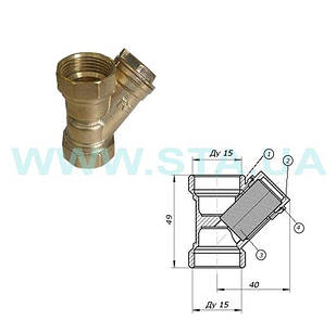 Фільтр муфт. сітч. Ду    1/2" STA/NoName