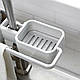 Підвісний тримач для губок та мила з кріпленням за змішувач на кухню та душ, фото 5
