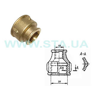 Муфта        1/2"В x 3/4"В STA {500/20}