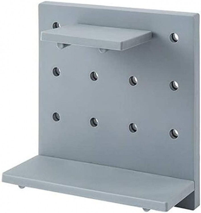 Підвісна панель Skadis полиця-органайзер на стіну зі змінними гачками сіра, фото 1
