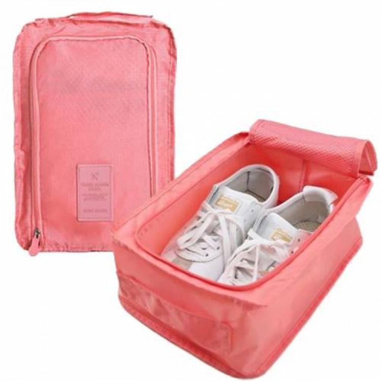 Сумка-органайзер для взуття дорожній рожевий, фото 1