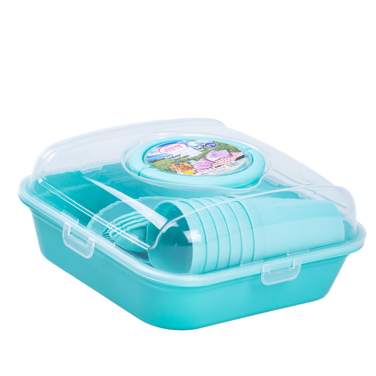 Набор пластиковой посуды Violet для пикника на 6 персон - фото 3 - id-p2133409051