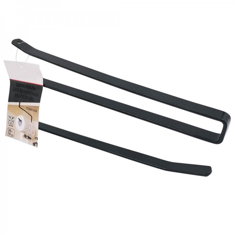 Тримач для паперових рушників, харчової плівки чорний, фото 1