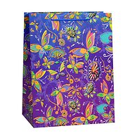 Пакет подарочный бумажный Stenson YM01042-M Magic butterfly 26x32x10см