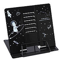 Цельнометаллическая подставка для большого учебника с рисунком Кот музыкант в космосе LTS-8164