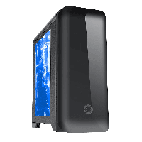 Корпус компьютерный mATX GameMax H602-BK без блока питания/Miditower/с подсветкой Черный