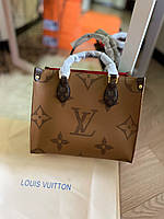 Женская сумочка, клатч отличное качество Louis Vuitton Premium двостороння в коробке 32/27/15 Отличное