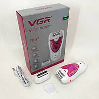 Триммер для деликатных зон VGR V-722, Эпилятор женский для лица и линии бикини, Депилятор UW-670 для волос