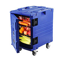 VEVOR Изолированный контейнер для пищевых продуктов, фронтальная загрузка, кейтеринг-бокс с колесами, 82 Qt,