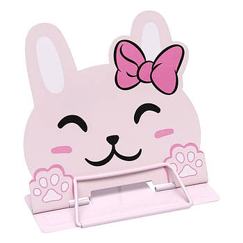 Цільнометалева підставка для великого підручника у вигляді Зайчика DW2212 Рожевий