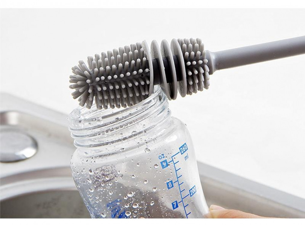 Багатофункціональна щітка для миття пляшечок та келихів, фото 1