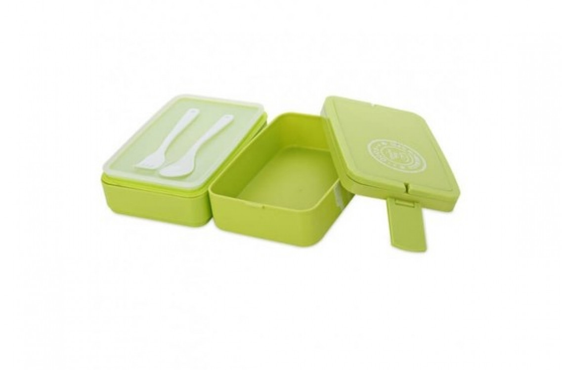 Ланч-бокс todays menu на два відділення зелений, фото 1